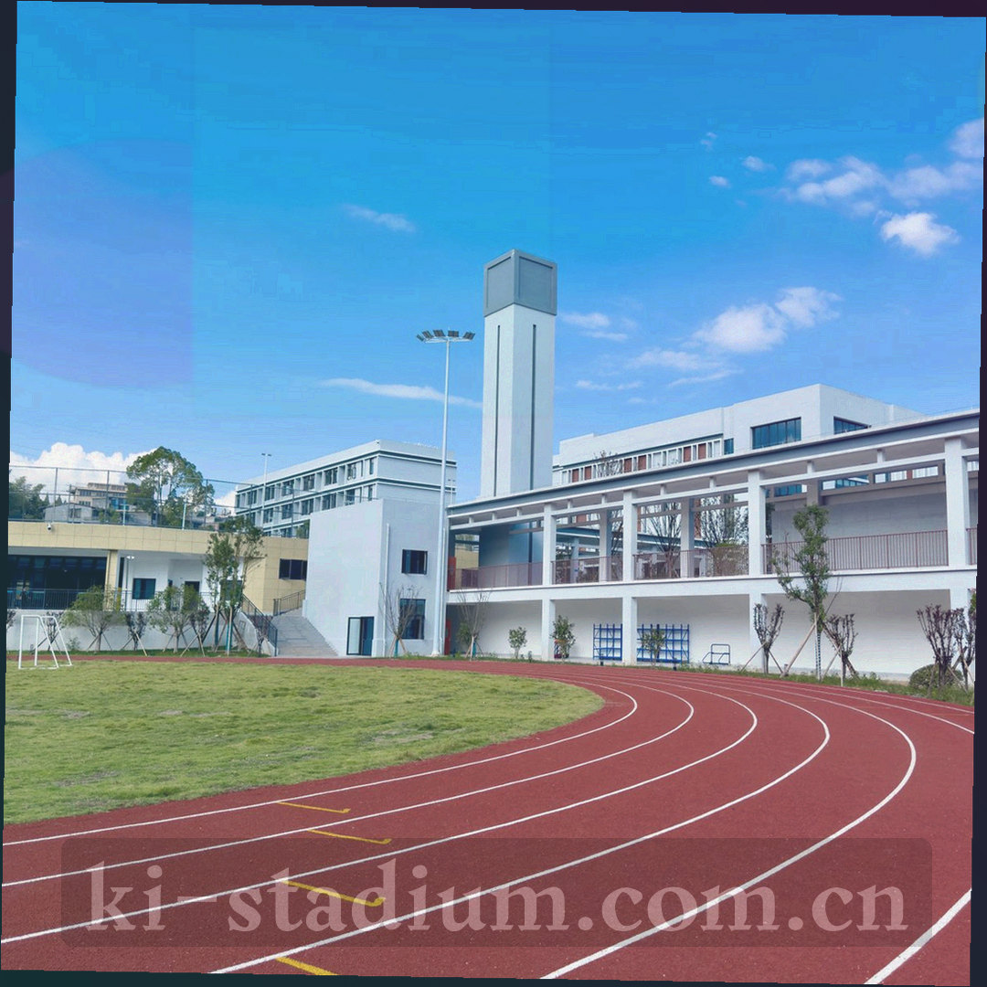 看台上观众手持手机查看赛程的斜角近景，背景看台虚化